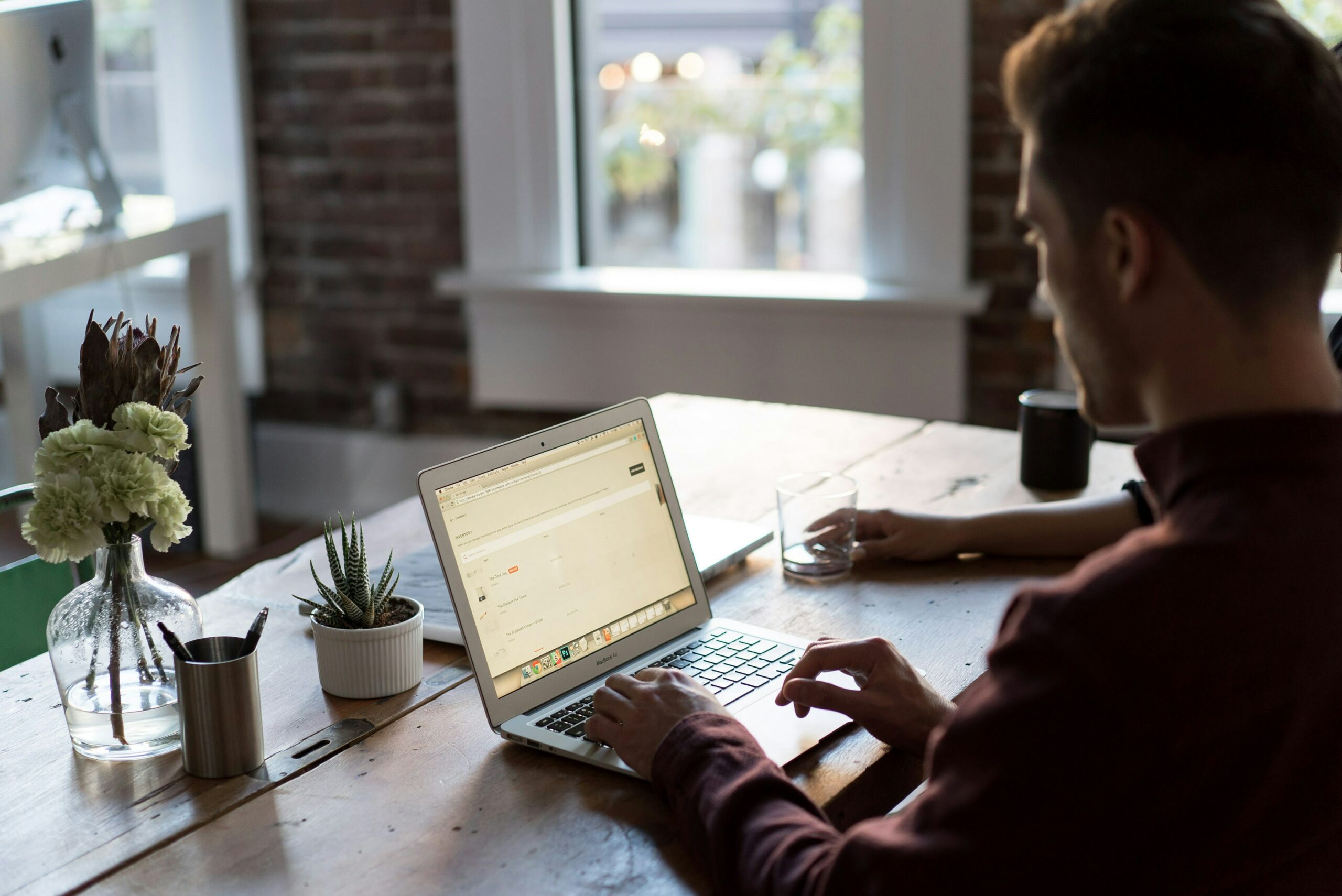 Man working at virtual office in Ireland